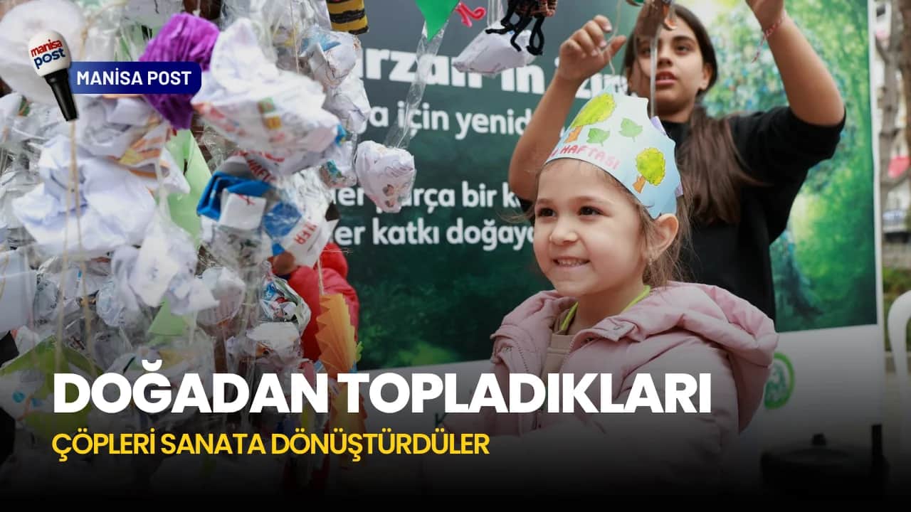 Manisa’da Doğadan Topladıkları Çöpleri Sanata Dönüştürdüler: Spil’in Eteklerinden "Atık Ağacı" Yükseldi