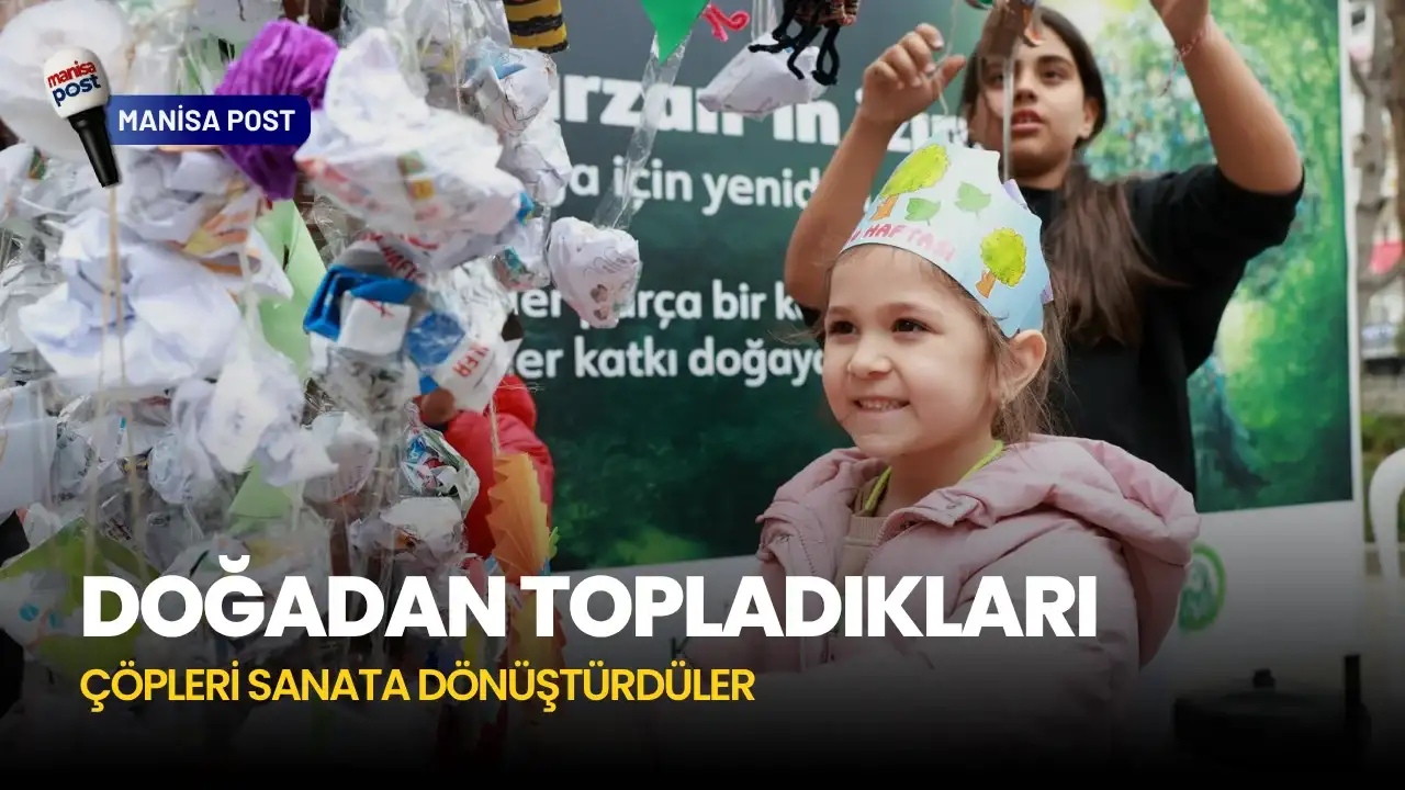 Manisa’da Doğadan Topladıkları Çöpleri Sanata Dönüştürdüler: Spil’in Eteklerinden "Atık Ağacı" Yükseldi